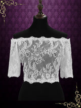 Off Shoulder Lace Shrug with Sleeves SG1006