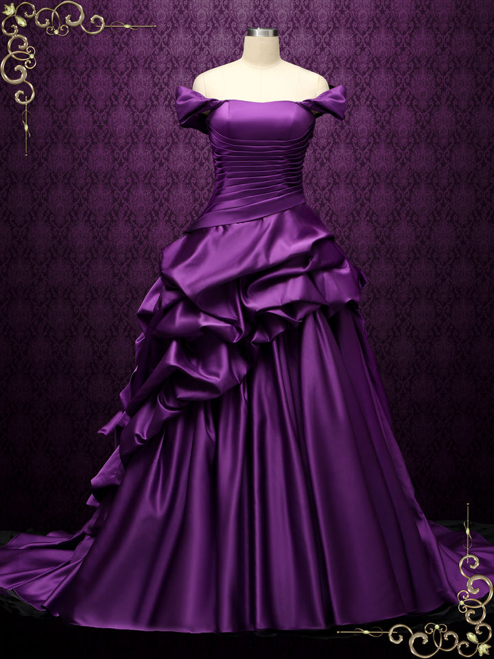 Off The Shoulder Purple Wedding Dress ELA Size 14 / Other Off The Shoulder Purple Wedding Dress ELA Size 14 / Other