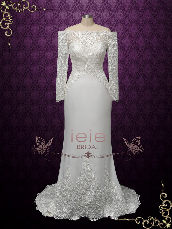 Off Shoulder Lace Wedding Dress SHANELLE