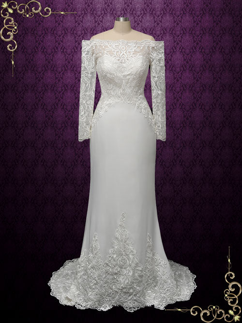 Off Shoulder Lace Wedding Dress SHANELLE
