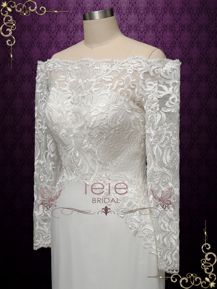 Off Shoulder Lace Wedding Dress SHANELLE