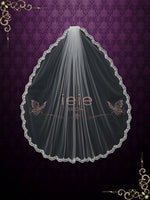 One Layer Fingertip Wedding Veil with Lace Edge VG2011