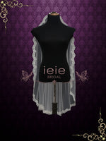 One Layer Fingertip Wedding Veil with Lace Edge VG2011