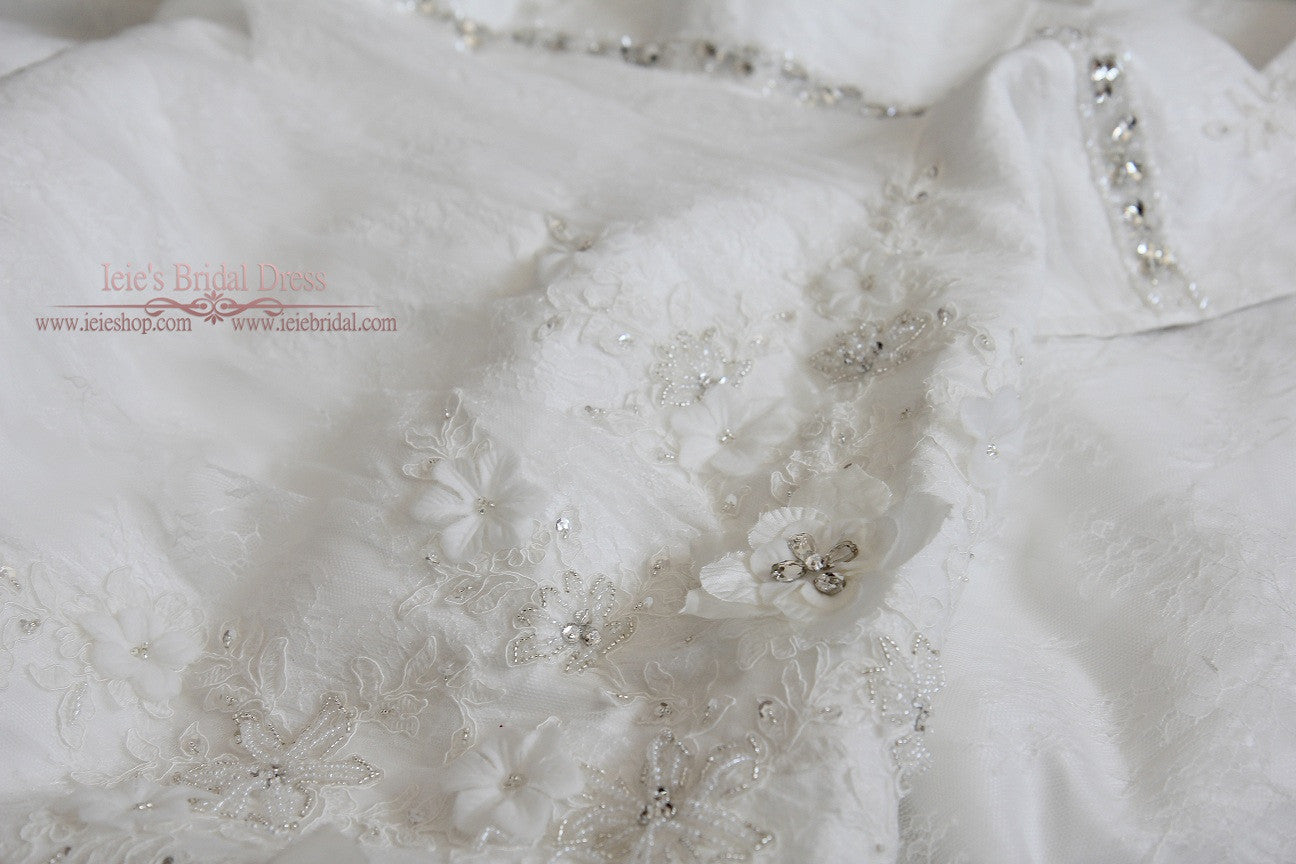 One Shoulder Mermaid Lace Wedding Dress with Floral Details and Beadings | Jordan
