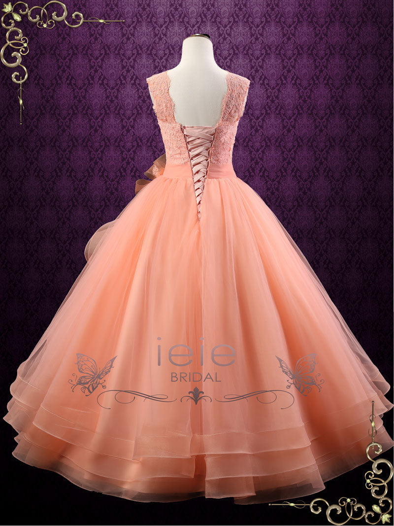 Cotton Fabric Awesome Party Style Gown In Orange Color | Gowns, Peach gown,  Cotton gowns