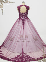 Plum Purple Ball Gown Wedding Dress OCTOBER