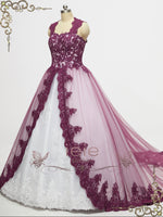 Plum Purple Ball Gown Wedding Dress OCTOBER