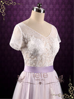Purple Violet Lace Fairy Tale Wedding Wedding Dress HAYLEY