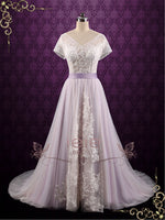 Purple Violet Lace Fairy Tale Wedding Wedding Dress HAYLEY