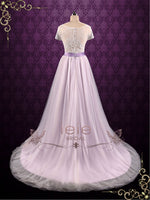 Purple Violet Lace Fairy Tale Wedding Wedding Dress HAYLEY