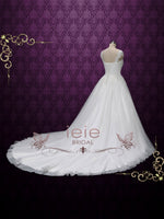 Princess Ball Gown Lace Wedding Dress with Cap Sleeves SALINA