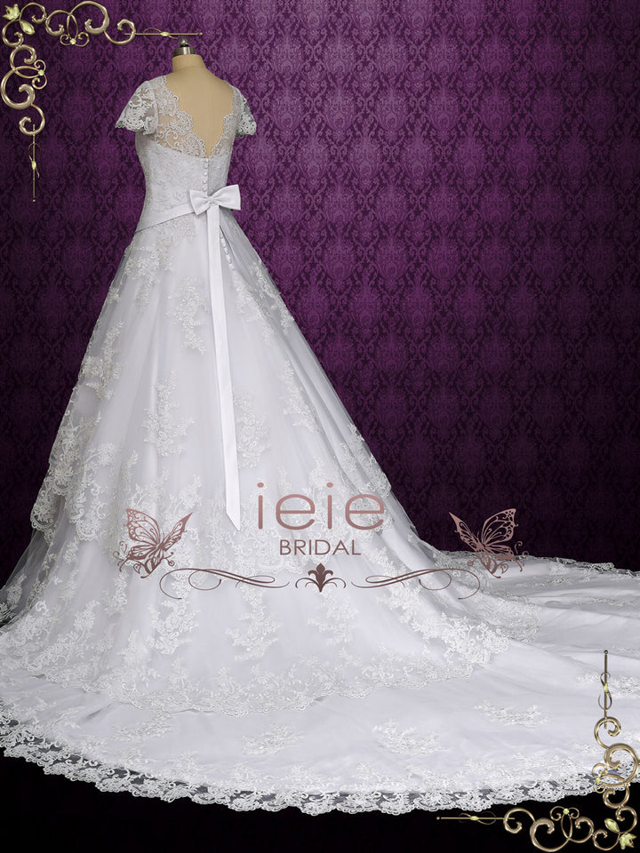 White Fairytale Princess Ball Gown Wedding Dress KARINA Size 22W / White White Fairytale Princess Ball Gown Wedding Dress KARINA Size 22W / White