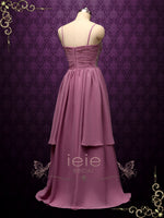 Purple Chiffon Wedding Dress with Beaded Bodice SOFINA
