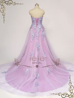 Strapless Purple Lace Wedding Dress ZORANA