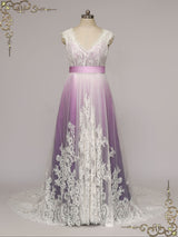 Unique Purple Changing Color Wedding Dress DOROTHEA