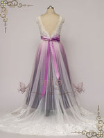 Unique Purple Changing Color Wedding Dress DOROTHEA