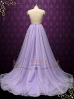 Purple Tulle Skirt with Horsehair Hem ZARIA