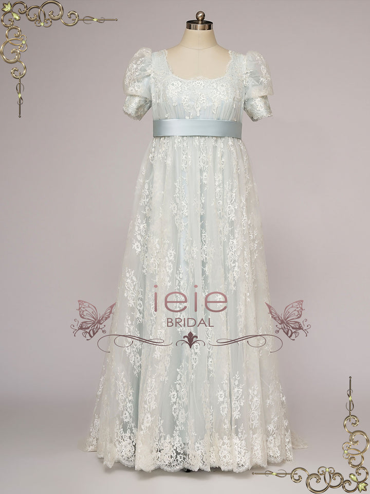 Blue Bridgerton Ball Gown Regency Dress ELOISE