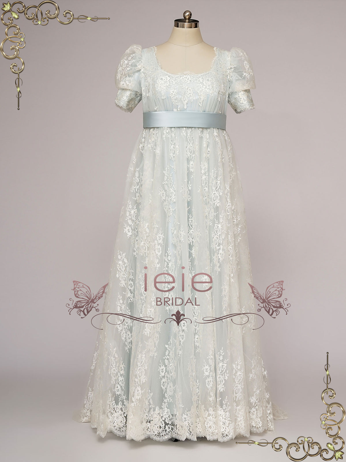 Blue Regency Era Inspired Ball Dance Dress ELOISE