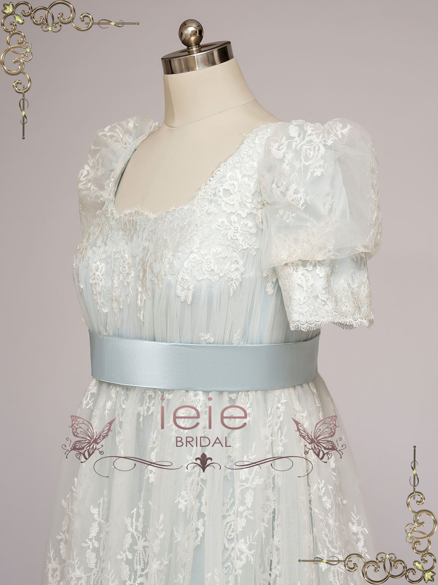 Blue Regency Era Inspired Ball Dance Dress ELOISE
