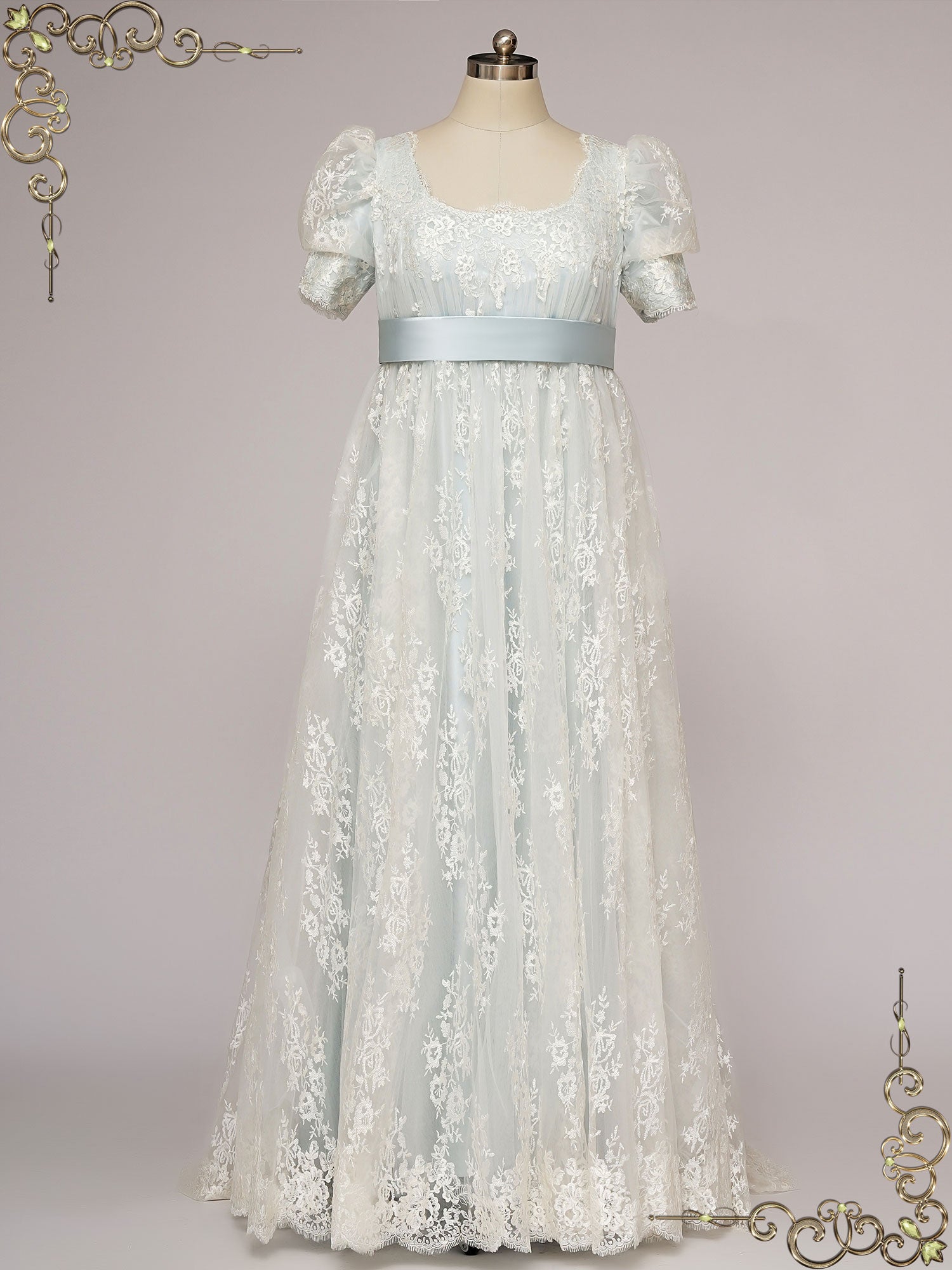 Blue Regency Era Inspired Ball Dance Dress ELOISE