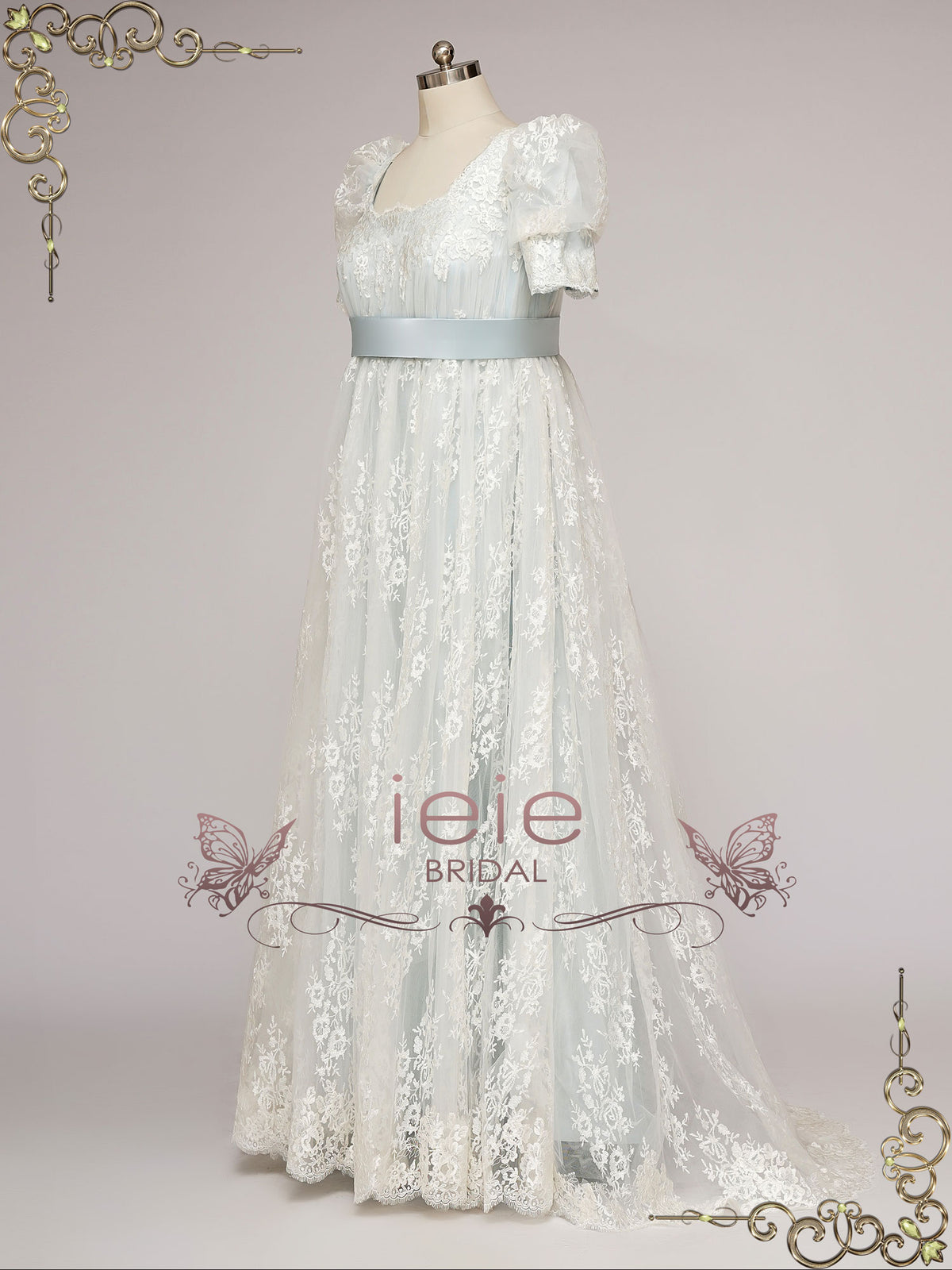 Blue Regency Era Inspired Ball Dance Dress ELOISE