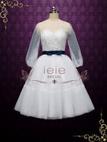 Vintage Style Short Lace Wedding Dress KALIE