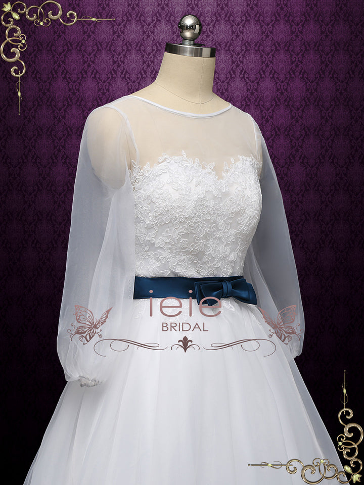 Vintage Style Short Lace Wedding Dress KALIE