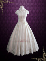 Fairy Tale 2 Piece Satin Ball Gown Wedding Dress | MELINDA