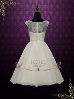 Ready to Wear Short Retro Tea Length Lace Wedding Dress BREE