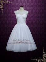 Short Lace Tea Length Wedding Dress | Mia