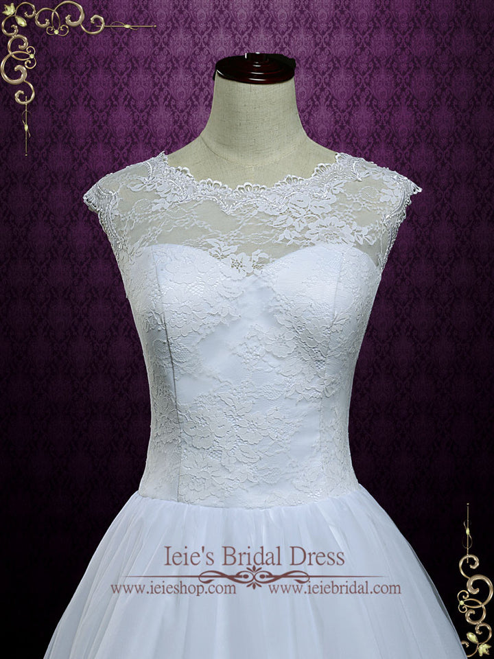 Short Lace Tea Length Wedding Dress | Mia