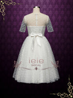 Retro Polka Dot Short Wedding Dress BRIELLE