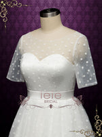 Retro Polka Dot Short Wedding Dress BRIELLE