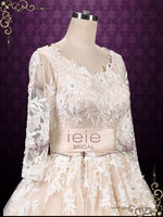 Retro 50s Vintage Style Wedding Dress with Sleeves | Marina