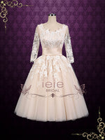 Retro 50s Vintage Style Wedding Dress with Sleeves | Marina