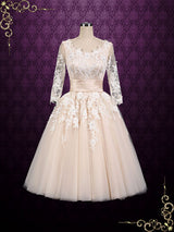 Retro 50s Vintage Style Wedding Dress with Sleeves | Marina