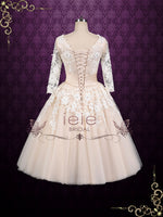 Retro 50s Vintage Style Wedding Dress with Sleeves | Marina