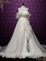 Off the Shoulder Organza Ruffles Wedding Dress VIVIENNE