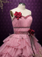 Rose Pink Ball Gown Wedding Dress with Jacket RENATA