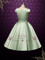 Vintage Inspired Green Tea Length Wedding Dress BETTY
