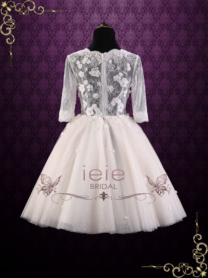 short lace champagne dress Champagne A-Line Tulle Lace Short Prom Dresses, Champagne Homecoming Dresses US 6 / Burgundy