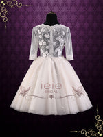 Short Lace Wedding Dress with Half Sleeves | Zoey