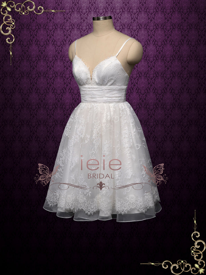 Short Lace Reception Wedding Dress ELIA