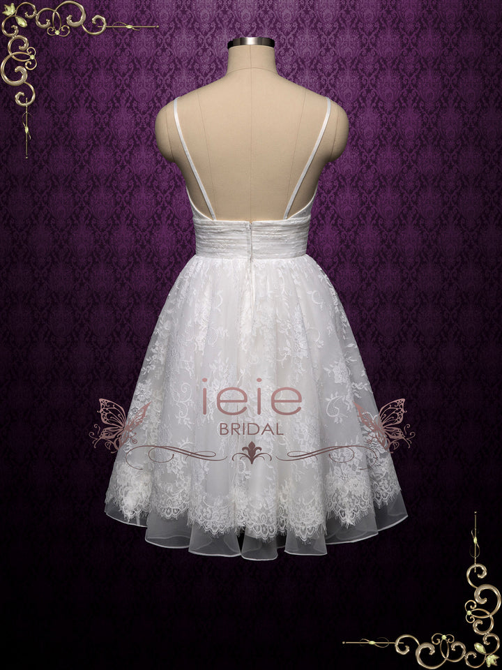 Short Lace Reception Wedding Dress ELIA