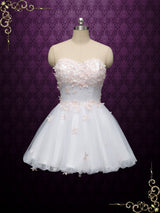 Short Cherry Blossom Strapless Wedding Dress ALIA