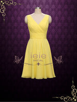 Short Chiffon Bridesmaid Dress | A1