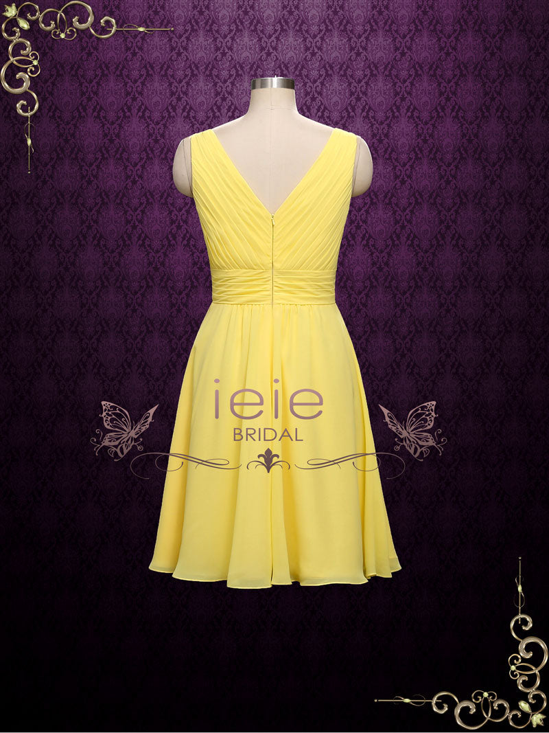 Short Chiffon Bridesmaid Dress | A1