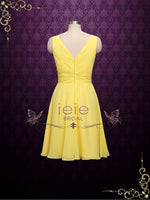 Short Chiffon Bridesmaid Dress | A1