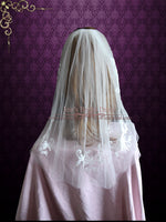 Short Elbow Length Lace Wedding Veil VG1061